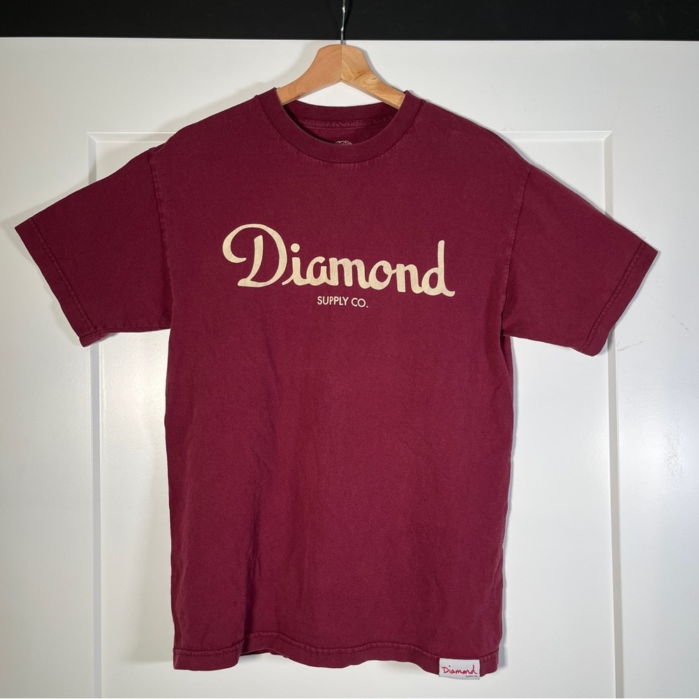Diamond Supply Co Maroon Medium Tee